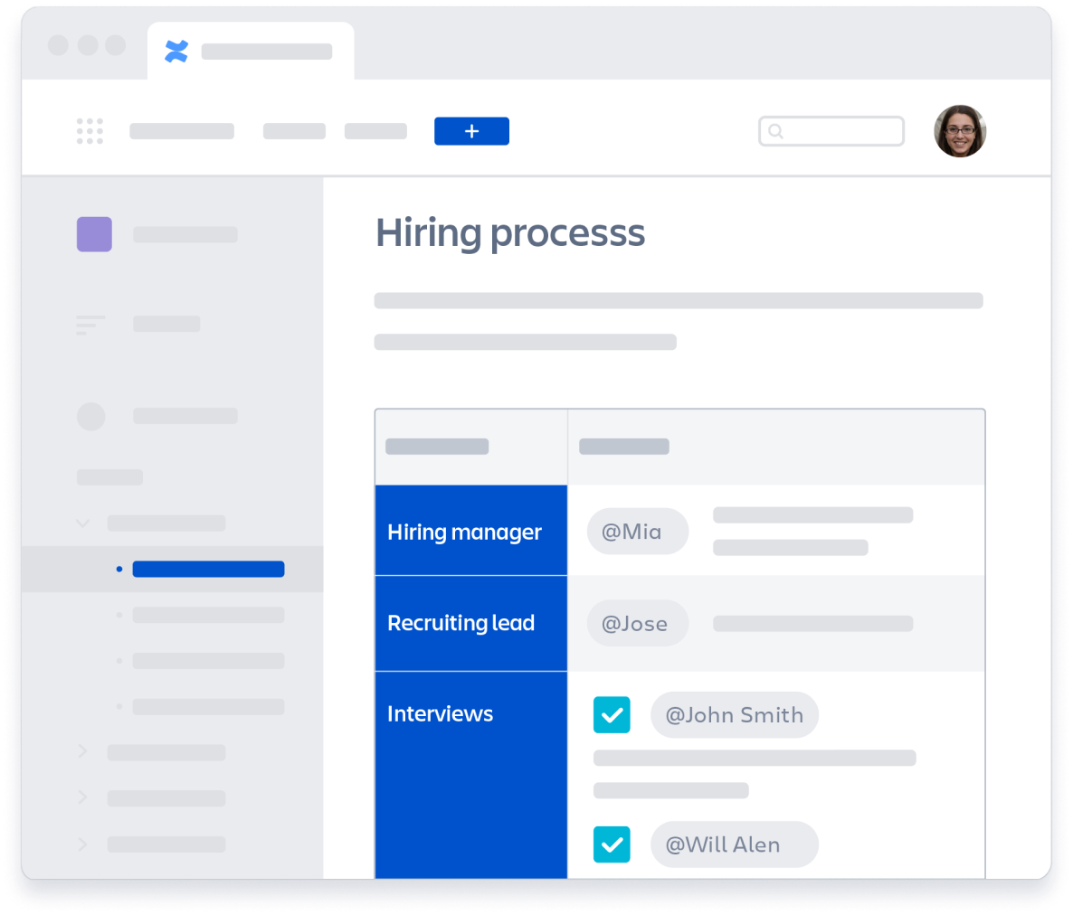 Hiring process template